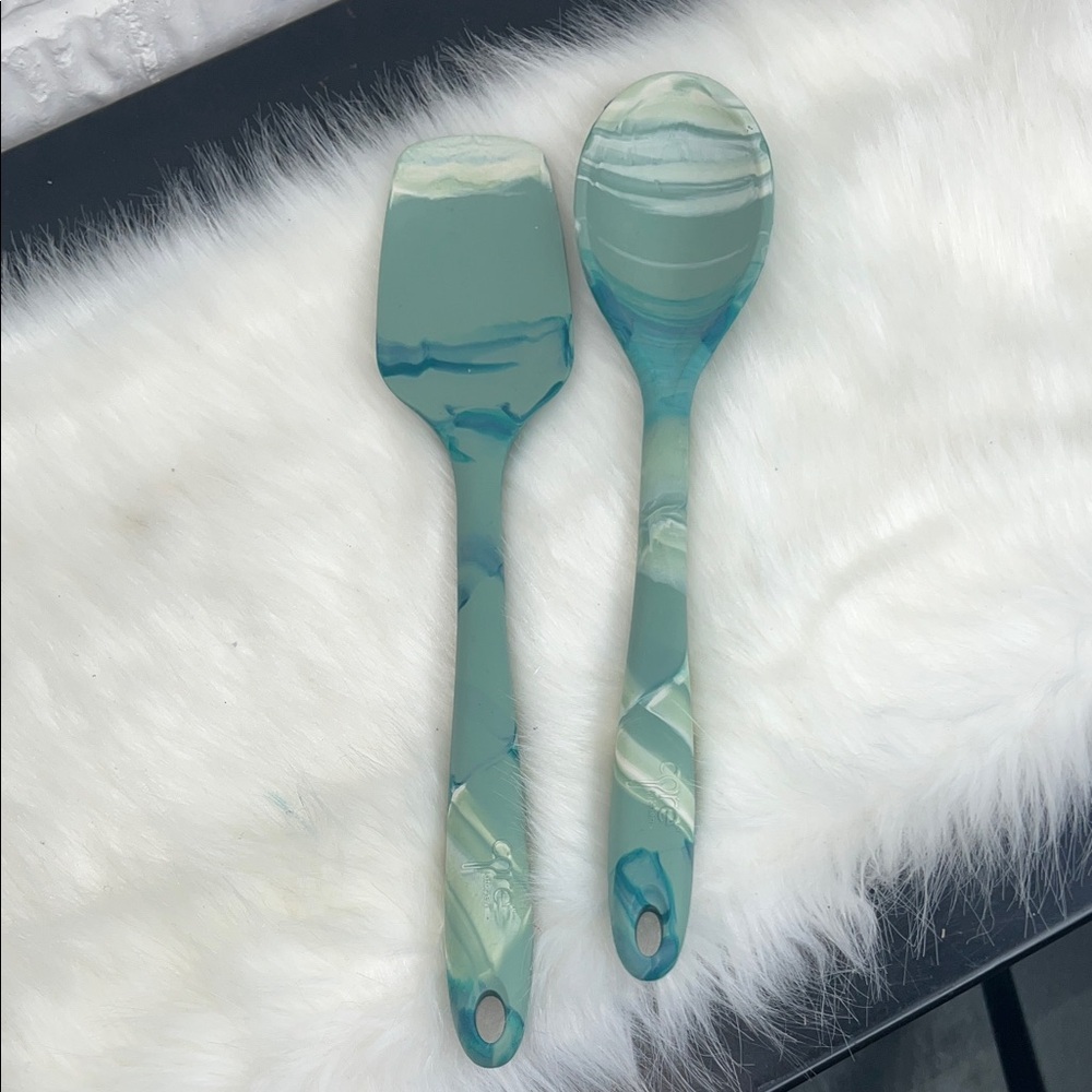 Core Kitchen Silicone Marble-Patterned Kitchen Utensil Set